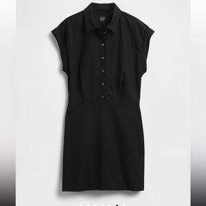 GAP Black Mini Button-Up Dress NWT size M